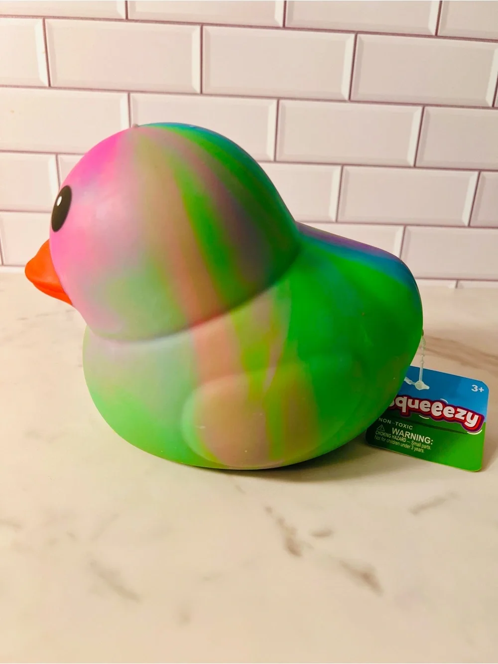 Squeezy Rainbow Duck Squishy Toy - Multicolor - Picture 2 of 6